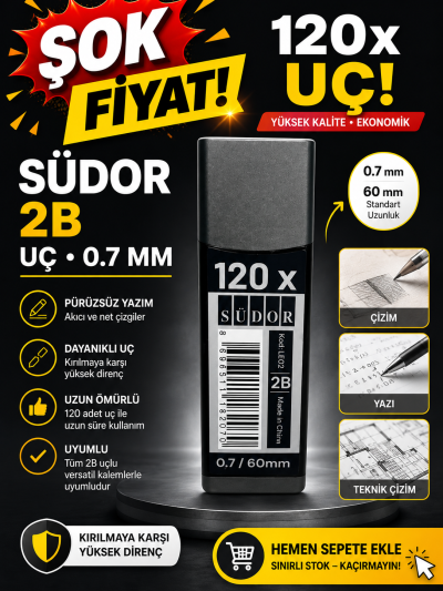 120 Li 0.7 Kalem Ucu 2B Südor Vivo Fotokopi Merkezi