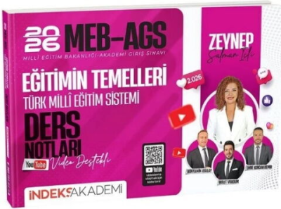 2026 MEB-AGS Eğitimin Temelleri ve Türk Milli Eğitim Sistemi Video Ders Notları İndeks Akademi Yayıncılık Vivo Fotokopi Merkezi