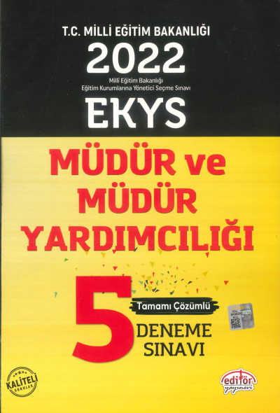 MÜDÜR VE MÜDÜR YARDIMCILIĞI 5 DENEME SINAVI TAMAMI ÇÖZÜMLÜ