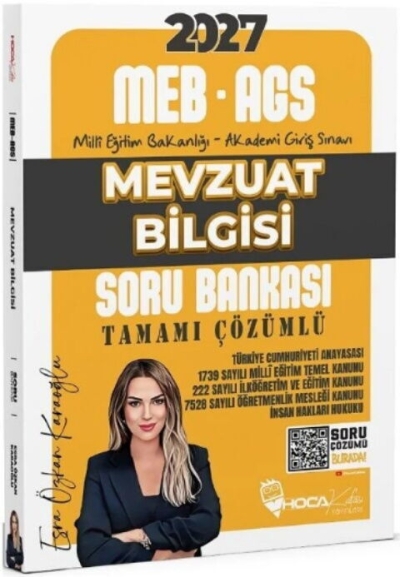 MEB-AGS Mevzuat Bilgisi Soru Bankası Çözümlü Hoca Kafası Yayınları Vivo Fotokopi Merkezi