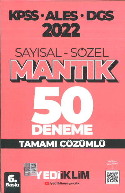KPSS ALES DGS SAYISAL-SÖZEL MANTIK 50 DENEME TAMAMI ÇÖZÜMLÜ Vivo Fotokopi Merkezi