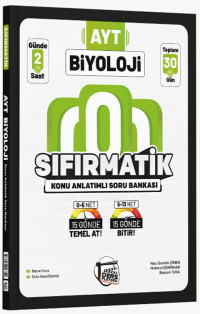 AYT Biyoloji Sıfırmatik Konu Anlatımlı Soru Bankası Ders Platosu Vivo Fotokopi Merkezi