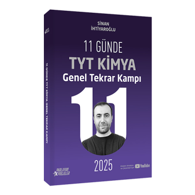 2025 11 Günde TYT Kimya Genel Tekrar Kampı Video Ders Takip Kitabı Sinan İhtiyaroğlu Parlayan Projeler Vivo Fotokopi Merkezi