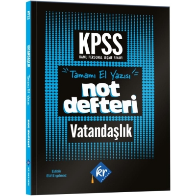 KPSS Vatandaşlık Konu Anlatımlı Not Defteri KR Akademi Vivo Fotokopi Merkezi