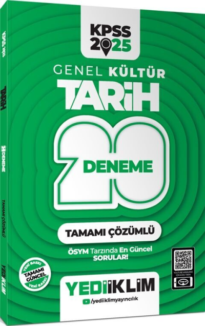 2025 KPSS Genel Kültür Tarih Tamamı Çözümlü 20 Deneme Vivo Fotokopi Merkezi