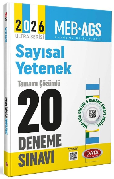 2026 AGS Sayısal Yetenek Tamamı Çözümlü 20 Deneme Sınavı Data Yayınları Vivo Fotokopi Merkezi