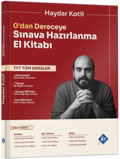 Haydar Kotil 0'dan Dereceye TYT Tüm Dersler Sınava Hazırlanma El Kitabı KR Akademi Yayınları Vivo Fotokopi Merkezi