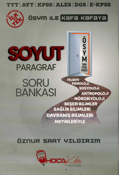 SOYUT PARAGRAF ÖSYM ile KAFA KAFAYA SORU BANKASI ÖZNUR SAAT YILDIRIM Vivo Fotokopi Merkezi