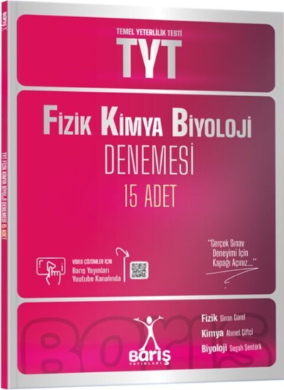 TYT Fizik Kimya Biyoloji Denemesi 15 Adet Barış Yayınları Vivo Fotokopi Merkezi
