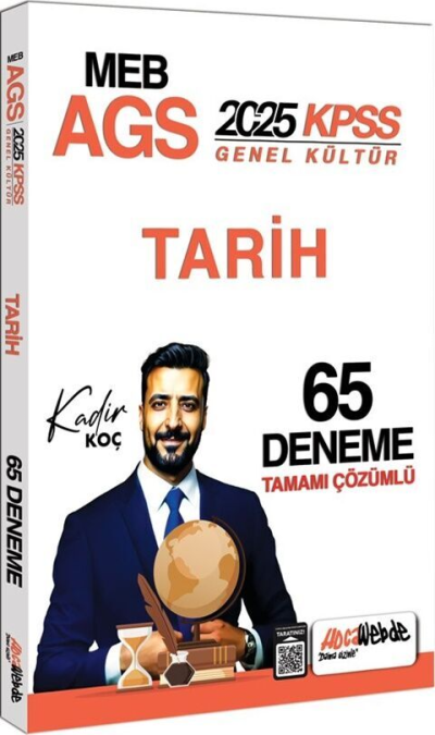 2025 MEB AGS KPSS Tarih Tamamı Çözümlü 65 Deneme Sınavı HocaWebde Yayınları Vivo Fotokopi Merkezi