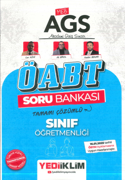 2025 MEB-AGS ÖABT Sınıf Öğretmenliği Soru Bankası Çözümlü Yediiklim Yayınları Vivo Fotokopi Merkezi