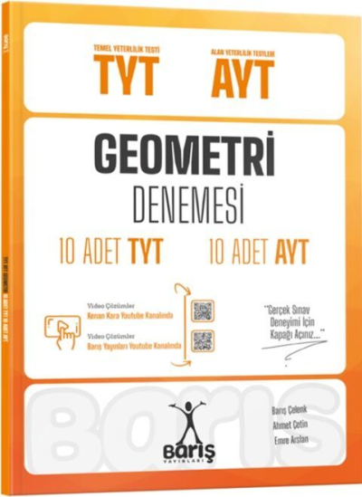 TYT AYT Geometri Denemesi 10 Adet TYT 10 Adet AYT Barış Yayınları Vivo Fotokopi Merkezi