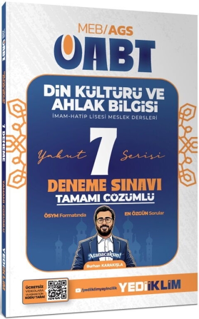 2027 MEB AGS ÖABT Yakut Din Kültürü Ve Ahlak Bilgisi Tamamı Çözümlü 7 Deneme Yediiklim Yayınları Vivo Fotokopi Merkezi