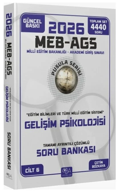 2026 MEB-AGS Eğitim Bilimleri Gelişim Psikolojisi Soru Bankası Çözümlü Pusula Serisi CBA Yayınları Vivo Fotokopi Merkezi