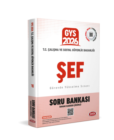 2026 T.C. Çalışma ve Sosyal Güvenlik Bakanlığı GYS Şef Tamamı Karekod Çözümlü Soru Bankası Data Yayınları Vivo Fotokopi Merkezi