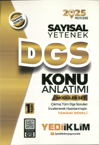 YEDİİKLİM DGS SAYISAL KONU ANLATIM 2025 Vivo Fotokopi Merkezi