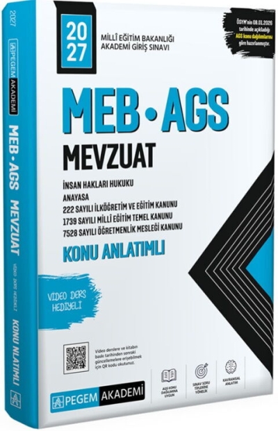 MEB AGS Mevzuat Konu Anlatımlı Pegem Yayınları Vivo Fotokopi Merkezi