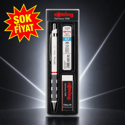 Rotring Tikky 0.7 Uçlu Kalem 2B Kalem Ucu Silgi li 3'lü Set Vivo Fotokopi Merkezi