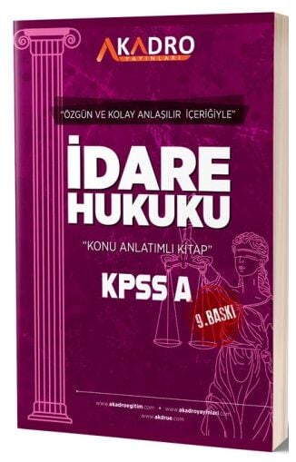 A Kadro Yayınları KPSS A Grubu İdare Hukuku Konu Anlatımlı Vivo Fotokopi Merkezi