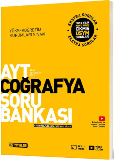 AYT Coğrafya Soru Bankası Hız Yayınları Vivo Fotokopi Merkezi
