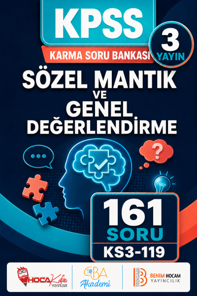 Sözel Mantık ve Genel Değerlendirme 3 Yayın 161 Soru (Benim Hocam - CBA - Hoca Kafası Yayınları) Vivo Fotokopi Merkezi