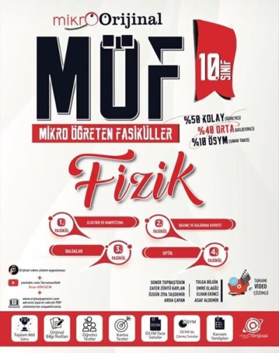 Mikro 10. Sınıf Fizik MÖF Mikro Öğreten Fasiküller Orijinal Yayınları Vivo Fotokopi Merkezi