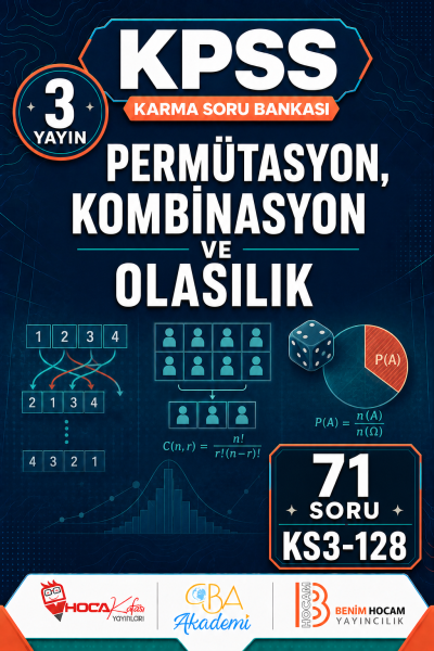 Permütasyon, Kombinasyon ve Olasılık 3 Yayın 71 Soru (Benim Hocam - CBA - Hoca Kafası Yayınları) Vivo Fotokopi Merkezi