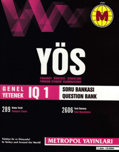 Metropol YÖS IQ Soru Bankası 1 (Yeni) Vivo Fotokopi Merkezi