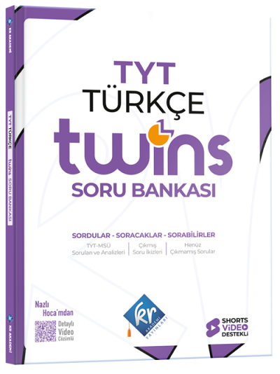 YKS TYT Türkçe Twins Soru Bankası Çözümlü KR Akademi Vivo Fotokopi Merkezi