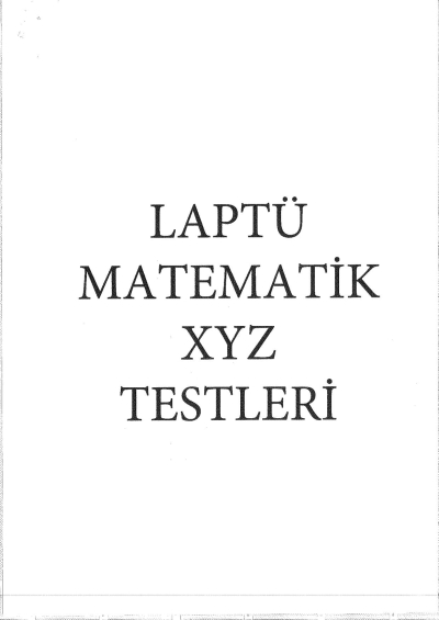 Laptü Matematik XYZ Testleri Vivo Fotokopi Merkezi