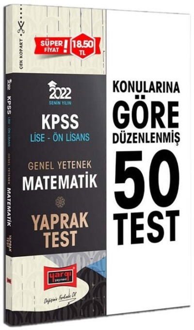KPSS Lise Ön Lisans GY Matematik Yaprak Test Vivo Fotokopi Merkezi