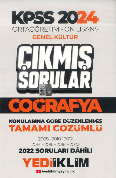 COĞRAFYA KONULARINA GÖRE DÜZENLENMİŞ 2008-2022 ÇIKMIŞ SORULAR TAMAMI ÇÖZÜMLÜ Vivo Fotokopi Merkezi
