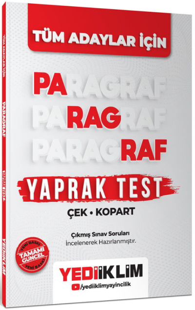 Paragraf Çek Kopart Yaprak Test Yediiklim Yayınları Vivo Fotokopi Merkezi