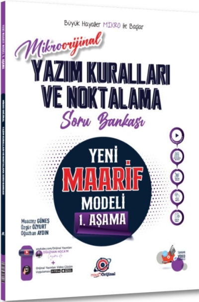 Orijinal Mikro Yazım Kuralları ve Noktalama Maarif Model Soru Bankası Orijinal Yayınları Vivo Fotokopi Merkezi
