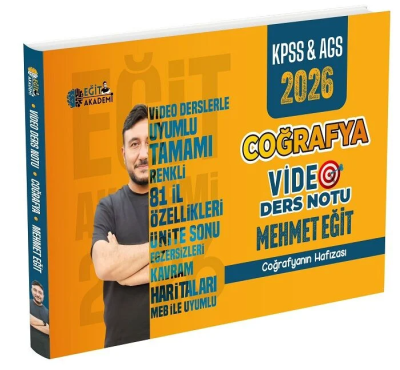 2026 MEB AGS KPSS Coğrafya Video Ders Notları Mehmet Eğit Vivo Fotokopi Merkezi