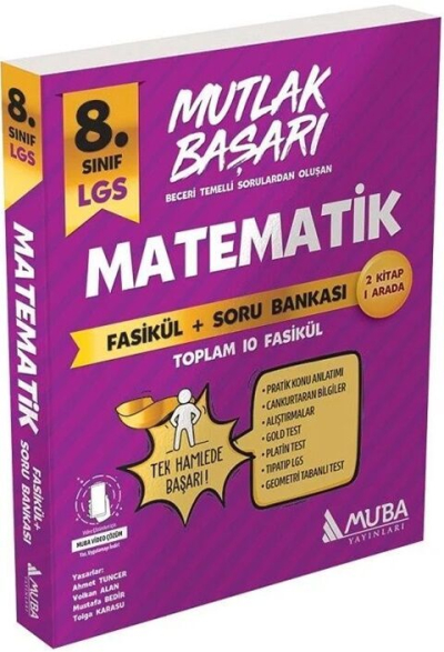 Mutlak Başarı LGS Matematik Fasiküller+Soru Bankası Muba Yayınları