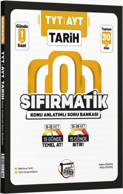 TYT AYT Tarih Sıfırmatik Konu Anlatımlı Soru Bankası Ders Platosu Vivo Fotokopi Merkezi