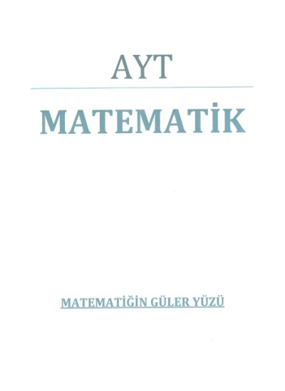Matematiğin Güler Yüzü AYT Video Ders Notları Vivo Fotokopi Merkezi