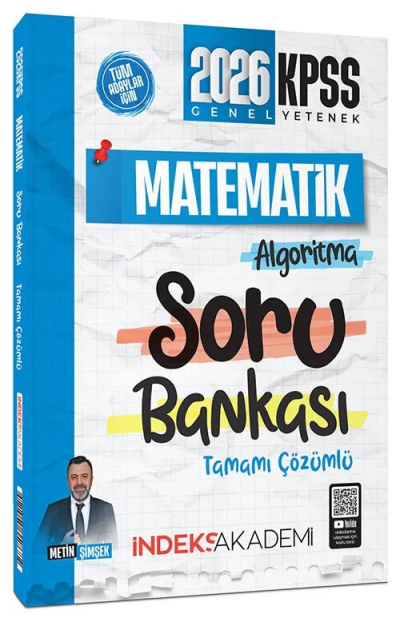 2026 KPSS Matematik Algoritma Soru Bankası Çözümlü Metin Şimşek İndeks Akademi Yayıncılık Vivo Fotokopi Merkezi