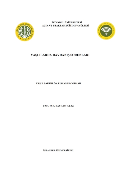 Yaşlılarda Davranış Sorunları Vivo Fotokopi Merkezi