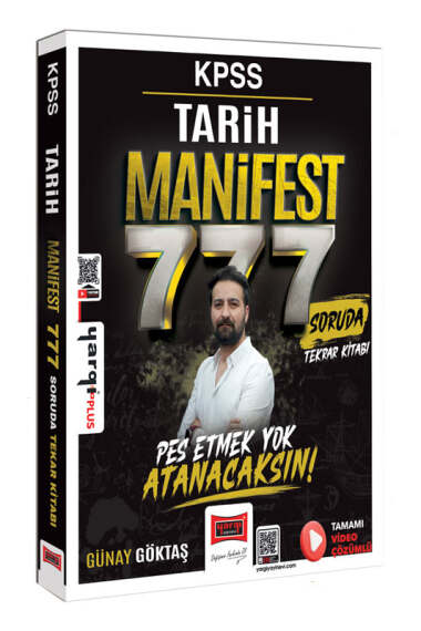 KPSS Tarih MANİFEST 777 Soruda Tekrar Kitabı Çözümlü Günay Göktaş Yargı Yayınları Vivo Fotokopi Merkezi