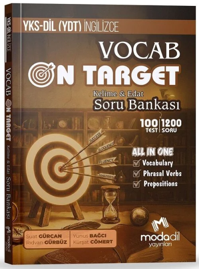 YKSDİL İngilizce VOCAB ON TARGET Kelime ve Edat Soru Bankası Modadil Yayınları Vivo Fotokopi Merkezi
