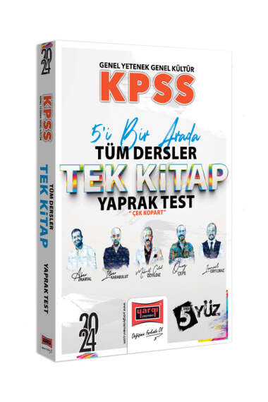 2024 KPSS 5Yüz Lisans GK-GY Tüm Dersler Tek Kitap Çek Kopart Yaprak Test Vivo Fotokopi Merkezi
