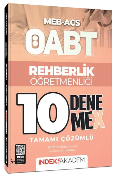 2025 ÖABT MEB-AGS Rehberlik Öğretmenliği 10 DenemeX Çözümlü İndeks Akademi Yayıncılık Vivo Fotokopi Merkezi