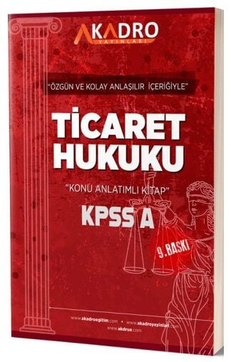 A Kadro Yayınları KPSS A Grubu Ticaret Hukuku Konu Anlatımlı Vivo Fotokopi Merkezi