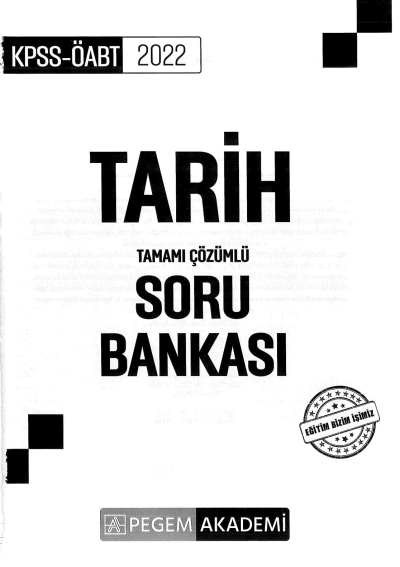 TARİH TAMAMI ÇÖZÜMLÜ SORU BANKASI Vivo Fotokopi Merkezi