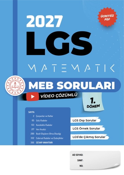 2027 LGS Matematik MEB Soruları 1. Dönem Vivo Fotokopi Merkezi