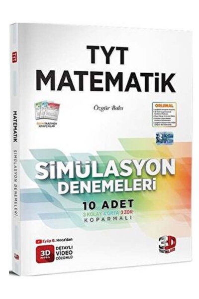 2026 TYT Matematik Simülasyon Denemeleri Detaylı Video Çözümlü 3D Yayınları