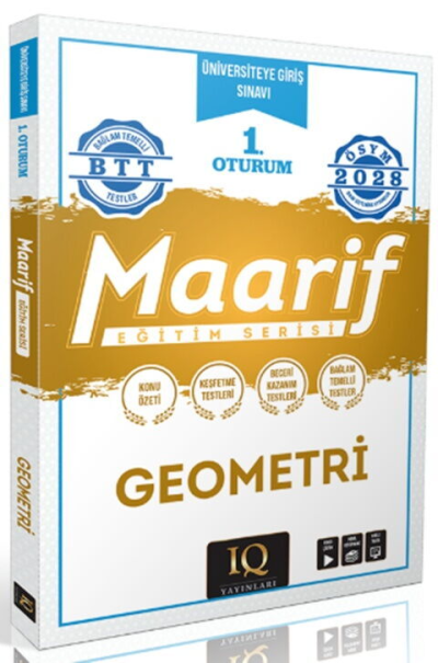 2028 TYT Geometri Maarif Eğitim Serisi 1. Oturum IQ Yayınları Vivo Fotokopi Merkezi
