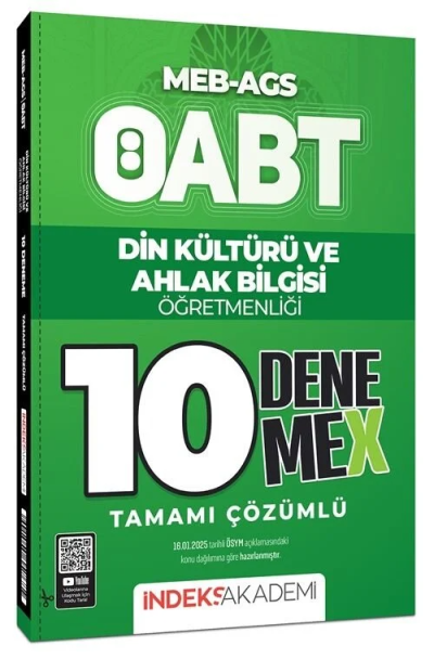 2025 ÖABT MEB-AGS Din Kültürü ve Ahlak Bilgisi 10 DenemeX Çözümlü İndeks Akademi